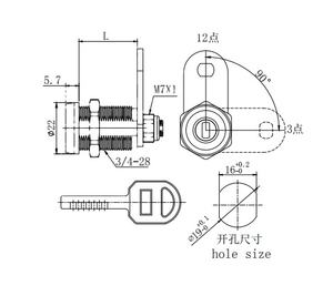 Serrures de meubles modernes en alliage de zinc combinaison de clés cylindre de porte sécurité pour hôtels bureaux écoles appartements hôpitaux - Product Image 3