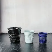 Ensemble de tasses à expresso en porcelaine style jetable, tasses à latte, tasses à cappuccino, tasses à dirty, tasses à flat white en céramique et grès