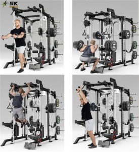 SKFitness Entraîneur fonctionnel à double poulie en fer pour la croisement de câbles, équipement de gym commercial durable pour clubs, pour la musculation des pectoraux et des jambes - Product Image 4
