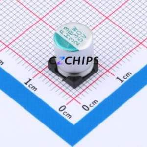 Condensador Electrolítico de Aluminio Híbrido Sólido-Líquido HBW331M1ETR-0810 SMD, D8xL10mm 330uF 20% 25V 8mm - Product Image 1