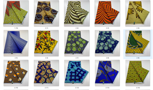 Tissu de dentelle de cire imprimé bleu royal africain Coton hollandais de cire 6 Yards - Product Image 5