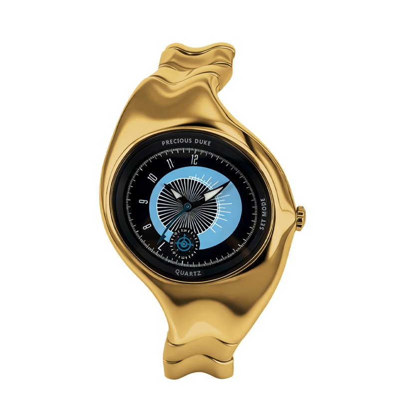 Gold blue polished