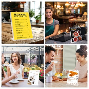 <span class=keywords><strong>Espositore</strong></span> Verticale a L in Acrilico A5 <span class=keywords><strong>A4</strong></span> Porta Insegne in Plastica Supporto Verticale per Menu per Caffetterie, Ristoranti Fast Food - Product Image 6