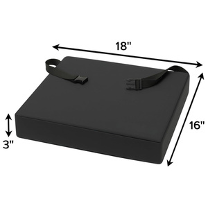 Cojín de espuma viscoelástica para silla de ruedas con correa de seguridad, 18x16x3 pulgadas, extraíble, lavable, alivia la presión, soporte para glúteos, para personas mayores - Product Image 3