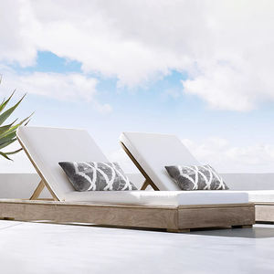 Silla de salón para exteriores, cama de teca, Villa, Hotel, <span class=keywords><strong>piscina</strong></span>, exterior, impermeable, Patio, jardín, silla de playa de madera maciza - Product Image 1