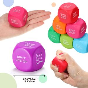 PU Dice Stress Relief Toy Ball Custom Logo Promotional <b>Cube</b> Foam Squeeze Toy Stress Relief Gift for Casino, Office, School Event - Product Image 2