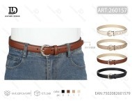 Women's 3.0cm Diamond <b>Stud</b> Pin Buckle <b>Belt</b> 110cm Casual Metal <b>Belt</b> - Product Image 1