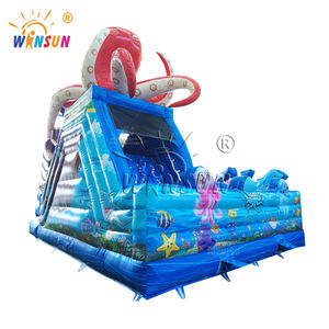 슬라이드와 등반 벽이있는 상업용 두꺼운 PVC 해적선 풍선 트램폴린-어린이 파티 놀이 센터 - Product Image 5