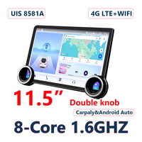 Sistema Multimedia Universal de 11.5 Pulgadas con Android Auto y Carplay, Estéreo DSP 2K, Doble Perilla Infinita, GPS, Radio para Auto con Pantalla QLED RGB