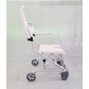 Silla de Ducha Plegable OEM con Ruedas, Aleación de Aluminio y Plástico, Capacidad de 150 kg, Equipo de Seguridad para Baño en el Hogar - Product Image 2