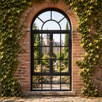 Fenêtre à grille dense légère de type Coffer Line Direct avec réglage personnalisé de la espacement des barres pour projet de mur de fenêtre d'escalier de villa