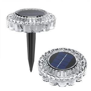Nuevo diseño, 14 discos LED, camino de paisaje de suelo, jardín, disco de luz Solar impermeable, lámpara de suelo, luz de césped al aire libre - Product Image 1