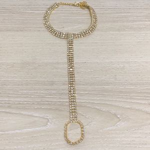 Verano playa <span class=keywords><strong>Flash</strong></span> diamante empeine cadena tobillo decoración Simple 3 filas diamante <span class=keywords><strong>tobillera</strong></span> - Product Image 3