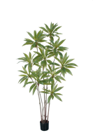 Grand modèle de plante artificielle bananier JOLAMIRA de style nordique en PVC+Fer, pot en plastique, écologique, durable, vente en gros, pour intérieur et fenêtre
