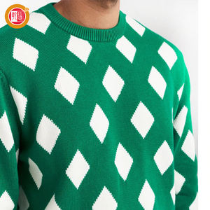 Sudadera personalizada con cuello redondo Merino para hombre, ropa de golf con logotipo bordado, Sudadera con capucha teñida de hilo de otoño - Product Image 6