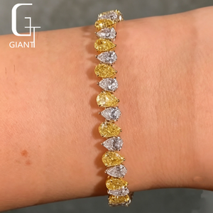 <span class=keywords><strong>Bracciale</strong></span> Tennis di Lusso in Oro Giallo 14k/16k/18k con Diamanti Coltivati in Laboratorio per Donna e Uomo - Regalo Festa della Mamma - Product Image 2