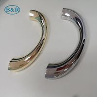 Poignées de cercueil en alliage de Zamak or/argent de style européen, haute qualité, vente chaude, accessoires funéraires B&R