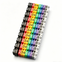 Tubo Marcador de Cables de Colores con Números Impresos del 0 al 9, Etiqueta Reutilizable para Identificación de Cables Eléctricos