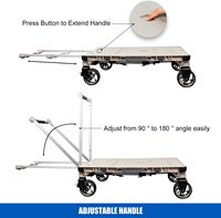 Table pliante 3 en 1 en aluminium robuste pour le camping en plein air, avec poignée réglable, pour pique-nique, voyage, jardin