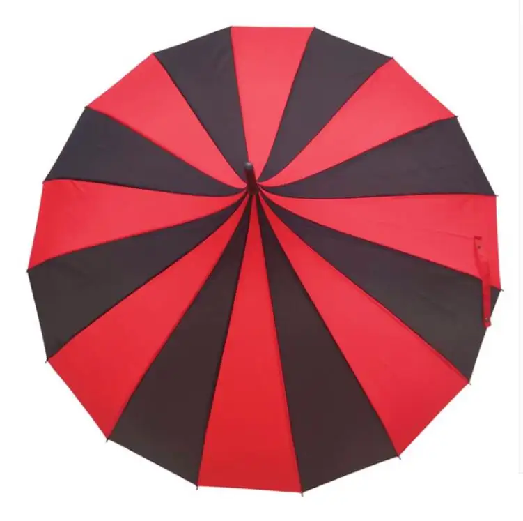 16k tay mở Trắng/Đen sọc chùa ô dài xử lý đám cưới Lady parasol nhiếp ảnh ô dù thẳng biểu tượng tùy chỉnh