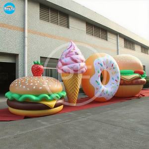 Globo inflable con forma de donut, Ideas para fiestas en la <span class=keywords><strong>playa</strong></span>, modelo de comida de hamburguesa de helado inflable gigante para publicidad inflable - Product Image 3