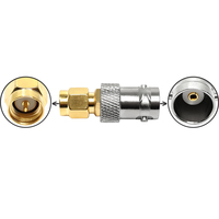 Adaptador Coaxial RF BNC Hembra a SMA Macho, 50 Ohmios, Latón Chapado en Oro, Alta Frecuencia, Precio de Fábrica al por Mayor