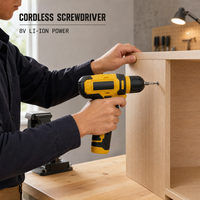 Perceuse sans fil au lithium-ion 8V, 15 N.m, 0-600 tr/min, tournevis électrique USB, 10 mm, outil de bricolage pour la maison