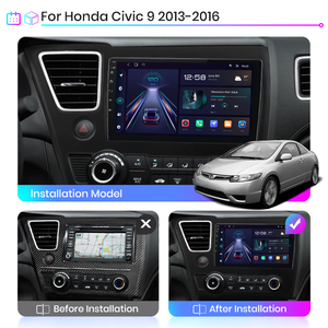CarPlay Android 10 4 Gam + 64 Gam Đài Phát Thanh Xe Đa Phương Tiện Player Cho Honda Civic 4d 9 2013 - 2016 GPS No 2din 2 Din Dvd - Product Image 4