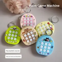 Nouvelle console de jeu mini anti-stress Tic-tac-toe, porte-clés portable en PVC, jouet anti-stress musical/avec vocalisation, cadeau