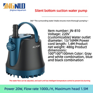 Pompa Celup Tanpa Sikat Zaohetian Mewah Persegi Panjang Plastik Ramah Lingkungan dengan Hisap Bawah untuk Akuarium, Taman, <span class=keywords><strong>Air</strong></span> Mancur, dan Tempat Ikan Hidup - Product Image 2