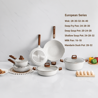 Ensemble de casseroles en aluminium antiadhésif, conduction rapide de la chaleur, marmite à soupe, ensemble de casseroles, facile à nettoyer, hygiénique, sans PFOA, ustensiles de cuisine