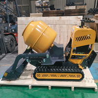 Miniatur-Raupenbetonmischer mit Selbstladung, Diesel-/Benzinbetrieben, hocheffizienter Motor, hydraulische Kippfunktion
