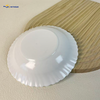 Vaisselle en porcelaine de haute qualité en gros - Vaisselle écologique, compatible lave-vaisselle, motif floral plat, résistant à la chaleur, pour restaurant quotidien