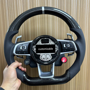 Volante de Fibra de Carbono con Cuero Perforado para Volkswagen <span class=keywords><strong>Golf</strong></span> <span class=keywords><strong>7</strong></span> MK7 <span class=keywords><strong>Clubsport</strong></span> S Polo Tiguan Touareg Teramont, Listo para Instalar - Product Image 5