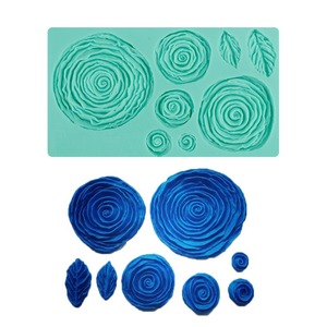 Molde de Silicona para Pastel de Fondant Azul Encantador, Molde para Hornear Chocolate y Dulces, Molde de Flor de Peonía - Product Image 2