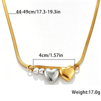 Collier ras du cou en acier inoxydable avec chaîne serpent et cœur pour femme, étanche, accessoires de bijoux pour le cou