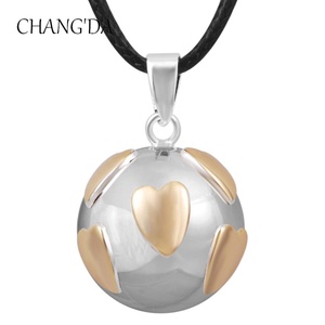 Doble corazones blanco campana Bola bolas armonía para bebé embarazada colgante, collar de Angel de llamadas - Product Image 4