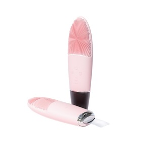 Brosse nettoyante pour le visage, nettoyage en profondeur par ultrasons, compresse chaude, éliminateur de points noirs, grattoir électrique pour la peau, rose fleur de cerisier - Product Image 3