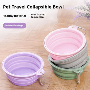 Ciotole per animali domestici pieghevoli eco-friendly per cani e gatti portatili impermeabili ciotole per cani per uso esterno in Silicone per uso esterno - Product Image 3