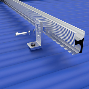 Accessoires solaires en forme de L, système de fixation de panneaux solaires sur toit en aluminium pour toit en tôle métallique - Product Image 2