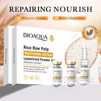 Vente en gros OEM : Kit de poudre lyophilisée hydratante, éclaircissante et réparatrice à l'acide hyaluronique et à la pulpe de riz, pour usage domestique