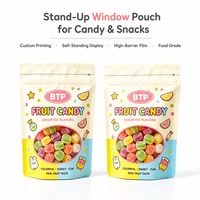 Sachets Doypack Personnalisés à Faible MOQ avec Fermeture Éclair, Emballage Anti-Humidité en PE/Feuille d'Aluminium pour Aliments Bébé et Bonbons