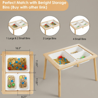 Ensemble de jeu sensoriel Montessori en bois massif avec 3 bacs amovibles, table d'activités pour tout-petits, préscolaire, garderie, école, cuisine