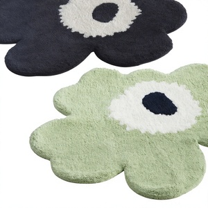 Luxury Tufted Floral Cotton Bath Mats Softest Anti-Slip Floor Mat Softer Attractive Machine Made Economical Price ITHL - Product Image 1