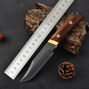 ไม่ใช่. มีดพกแบบใบมีดคงที่ 19 ชิ้น ทำจากเหล็กไตรเพล็กซ์คุณภาพสูง ด้ามไม้ DIY ใบมีดสแตนเลส ปรับแต่งได้ตามต้องการ OEM สำหรับแคมป์ปิ้ง - Product Image 2