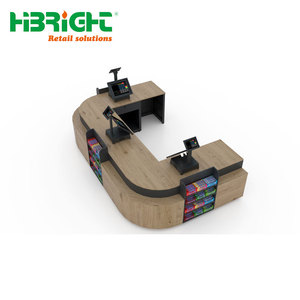 Comptoir de caisse moderne pour supermarché, comptoir de service en acier pour la vente en gros - Product Image 6