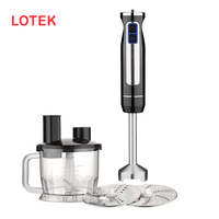Mixeur Plongeant Portable Compact 1200W Haute Puissance, Contrôle Variable 12 Vitesses, Appareil de Cuisine Multifonctionnel