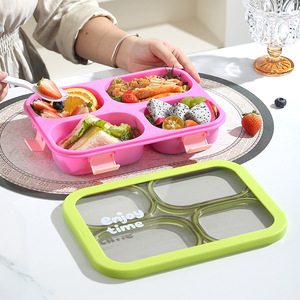 Contenitore per Pranzo Studenti, Semplice e Portatile, con Scomparti Sigillati, Chiusura a Scatto, Antisgocciolamento, con Posate - Ideale per Pasti al Lavoro/Scuola - Product Image 3