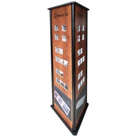 Présentoir rotatif personnalisé à 3 faces en acrylique avec éclairage LED, support de sol en PVC pour interrupteurs et prises