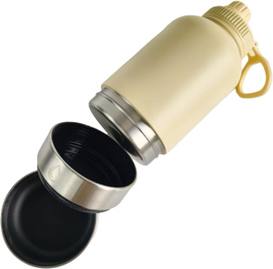 Bouteille d'eau portable 3-en-1 en acier inoxydable de 32 oz, écologique et élégante, avec 2 gamelles pour animaux de compagnie, personnalisable avec logo gratuit - Product Image 2